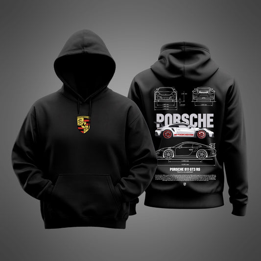 Ikaaru Black Porsche 911 GT3 Hoodie