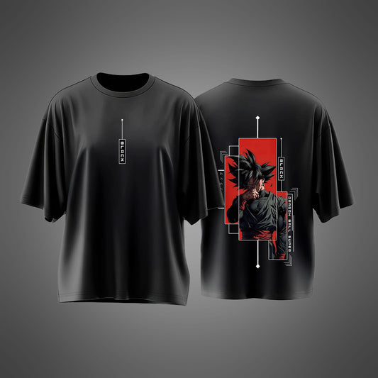 Black Oversized Goku Tee