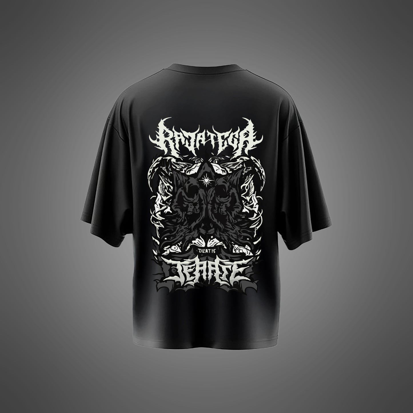 Black Oversized Death Scare Tee