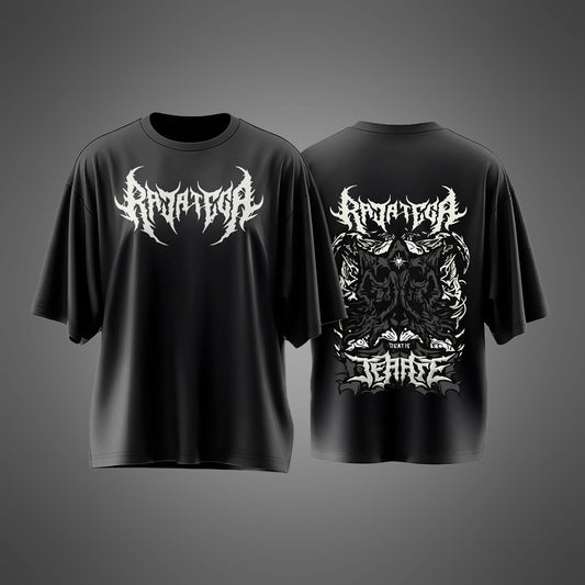 Black Oversized Death Scare Tee