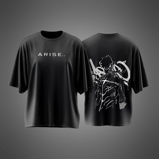 Black Oversized Arise Tee
