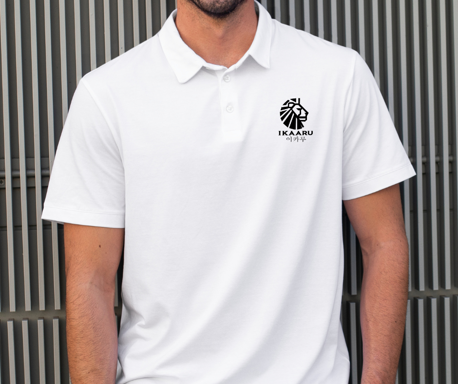 Printed White Polo