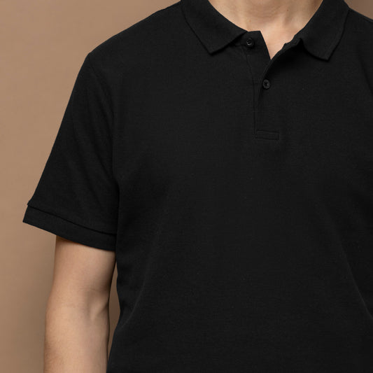 Black Plain Polo