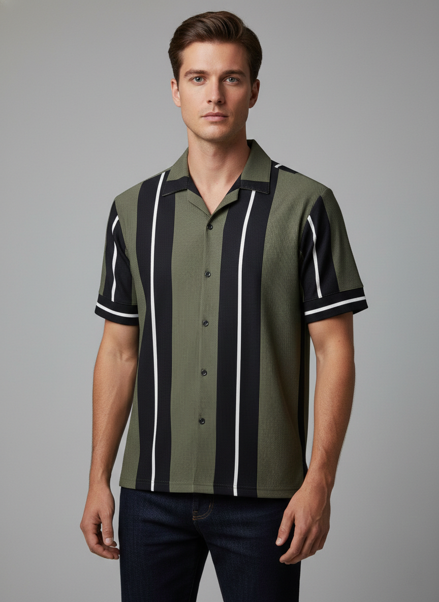 Coastal Elite Cuban Collar- Bottle Green