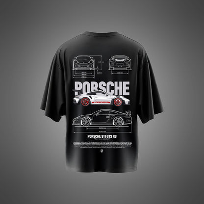 Black Oversized Porsche Tee