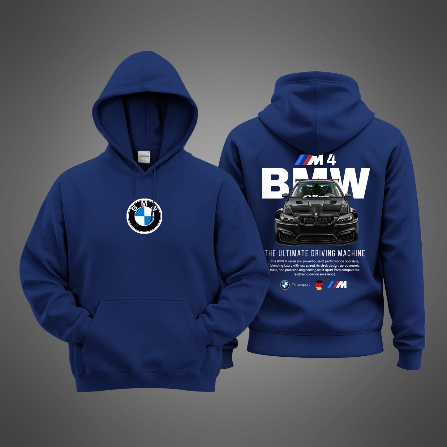 Ikaaru Navy Blue Bmw Hoodie