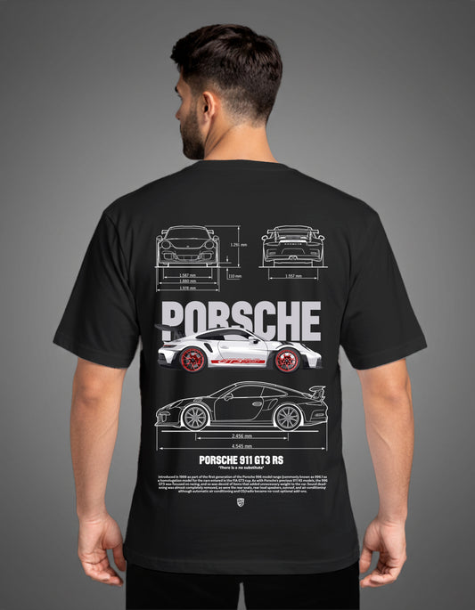 Black Oversized Porsche Tee