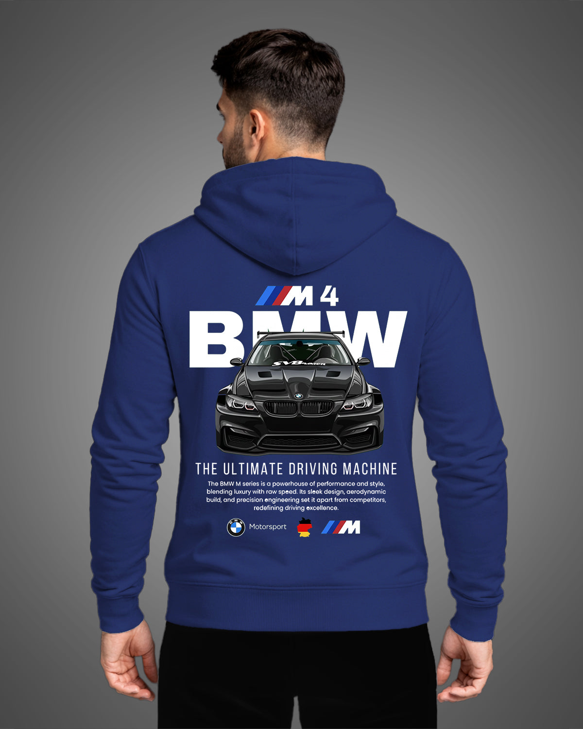 Ikaaru Navy Blue Bmw Hoodie