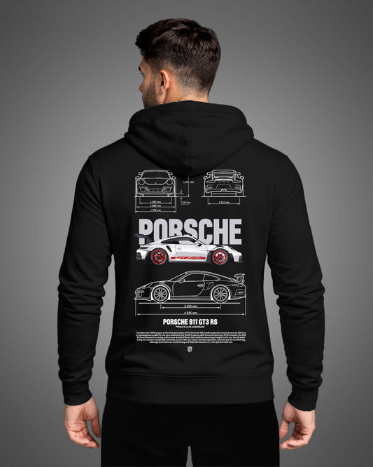 Ikaaru Black Porsche 911 GT3 Hoodie
