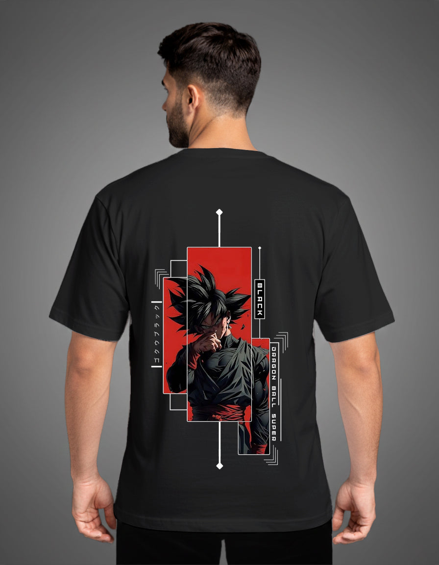 Black Oversized Goku Tee