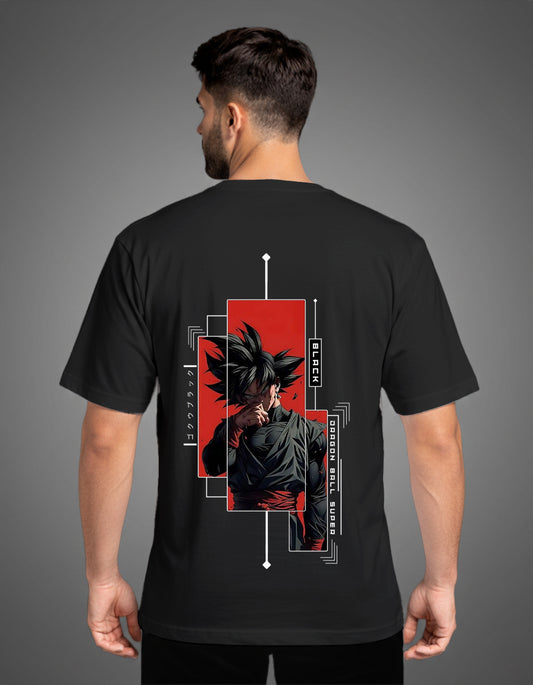 Black Oversized Goku Tee