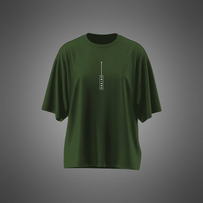 Bottle Green Oversized Satoru Tee