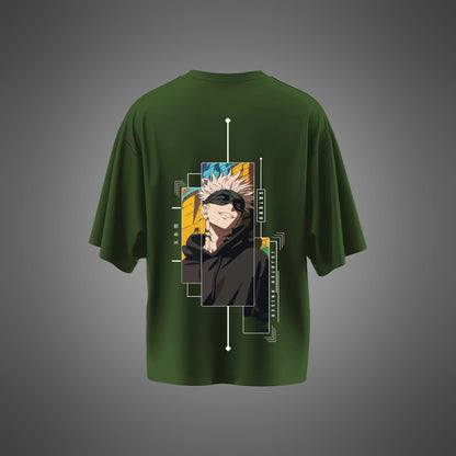 Bottle Green Oversized Satoru Tee