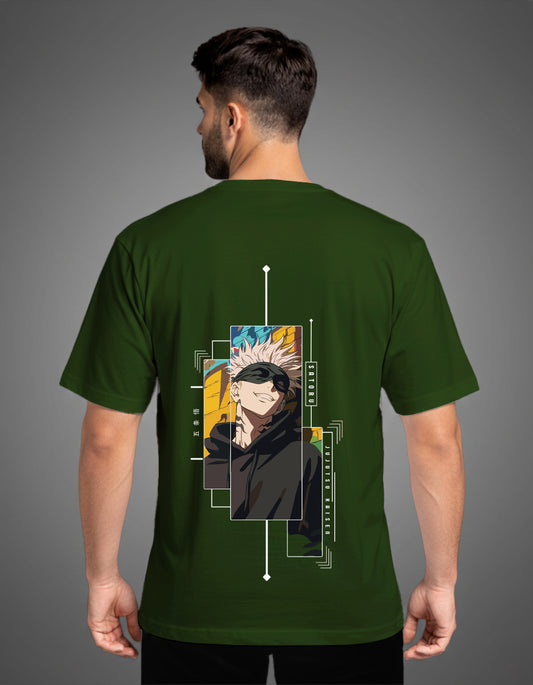 Bottle Green Oversized Satoru Tee