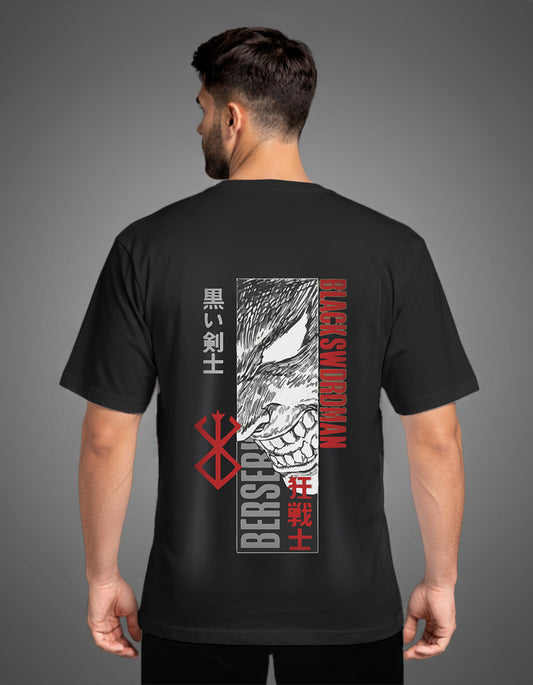 Black Oversized Dark Warrior Tee