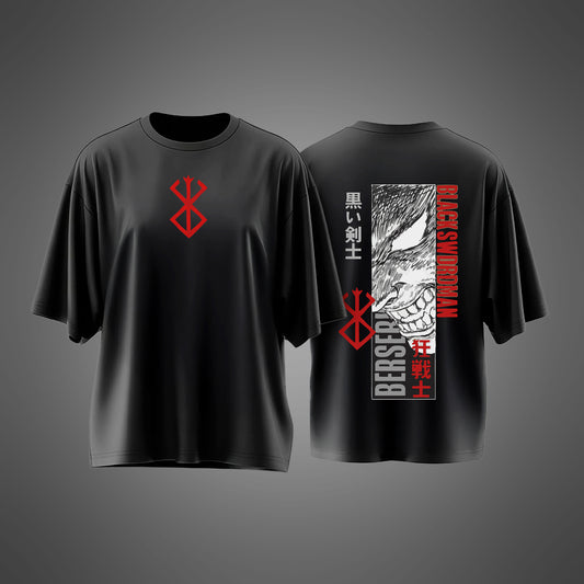 Black Oversized Dark Warrior Tee