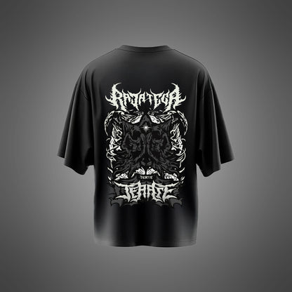 Black Oversized Death Scare Tee