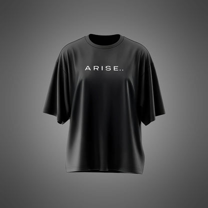 Black Oversized Arise Tee