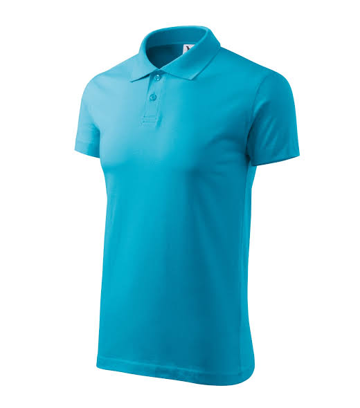 Teal Blue Plain Polo