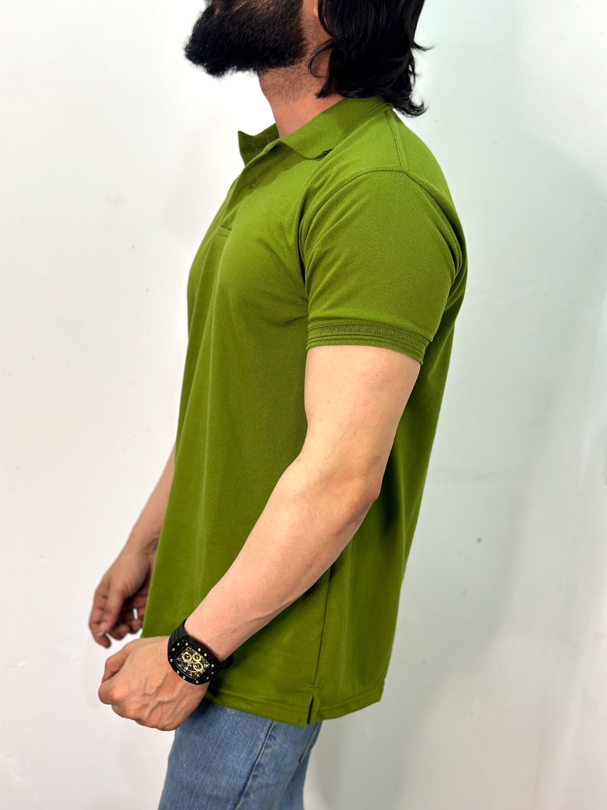 Army Green Plain Polo