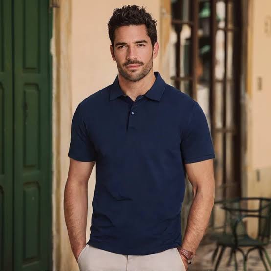 Navy Blue Plain Polo