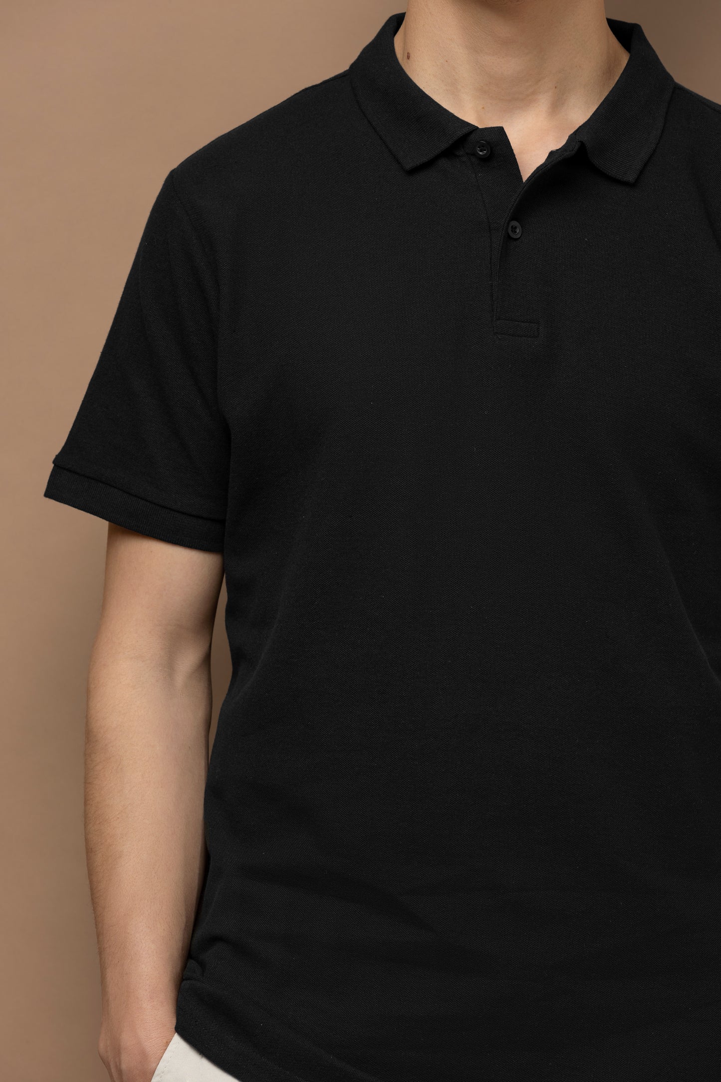 Black Plain Polo