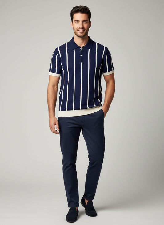 Urban Emerald Stripe - Navy Blue