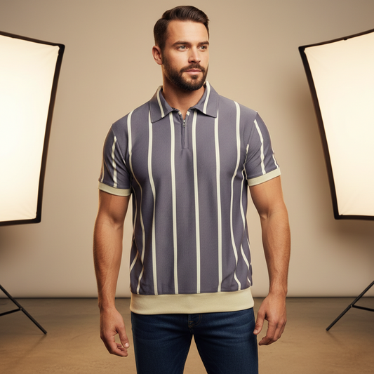 Urban Emerald Stripe - Charcoal